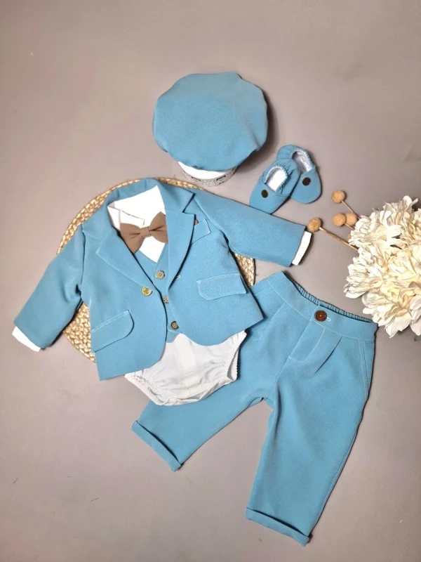Costum botez Albert 7 piese – Eleganță și confort pentru micuțul tău 2