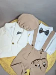 Costum botez Iancu 6 piese – Eleganță premium pentru băieți