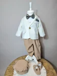 Costum botez Iancu 6 piese – Eleganță premium pentru băieți