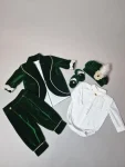 Costum botez Micul Prinț 5 piese catifea – Eleganță pentru bebeluși