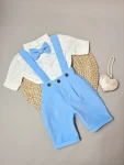 Costum de botez cu aripi de înger Filip – Set elegant băieți 4 piese