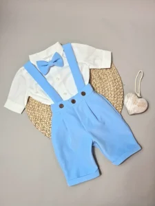 Costum de botez cu aripi de înger Filip – Set elegant băieți 4 piese 3