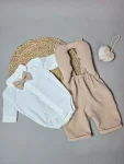 Costum de botez cu aripi de înger Filip – Set elegant băieți 4 piese