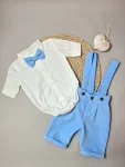 Costum de botez cu aripi de înger Filip – Set elegant băieți 4 piese