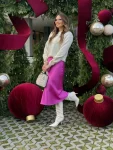 Fustă damă satin Dalma – fustă midi elegantă cu talie elastică 5