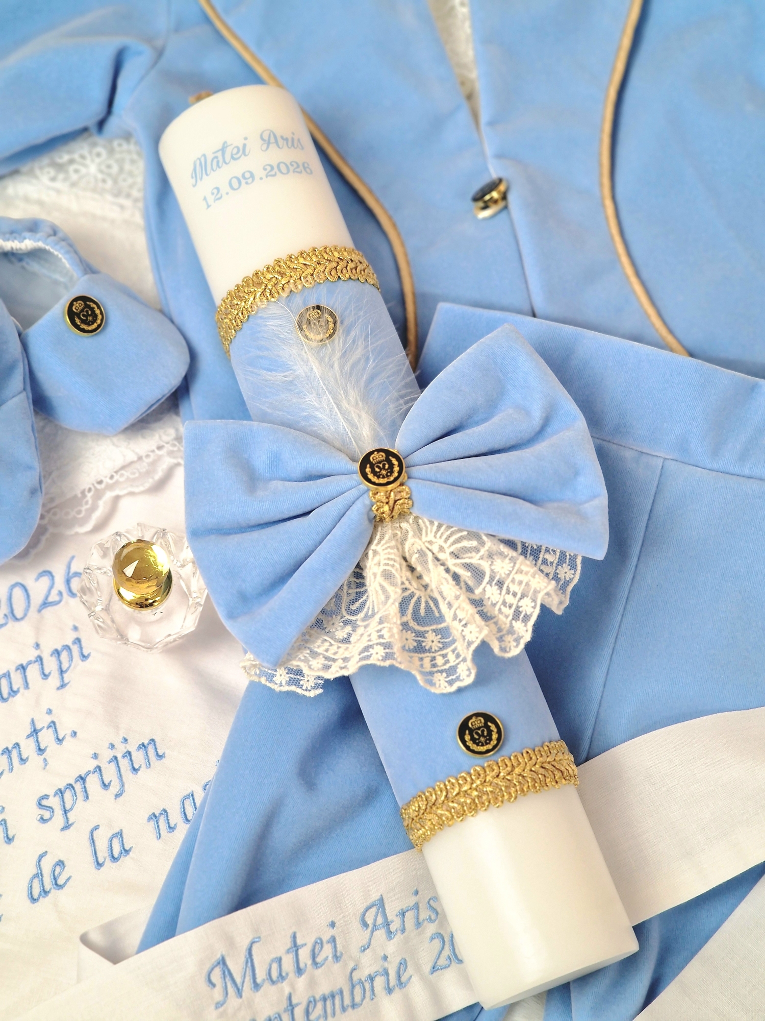 Lumânare botez Micul Prinț – Elegantă, simbolică și personalizată