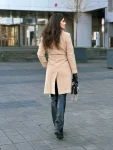 Palton damă din stofă Victoria – Elegant, călduros, lână 80%