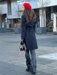 Palton damă din stofă Victoria – Elegant, călduros, lână 80%