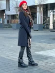 Palton damă din stofă Victoria – Elegant, călduros, lână 80%