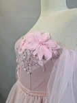 Rochie elegantă Ilinca din tulle fin cu dantelă
