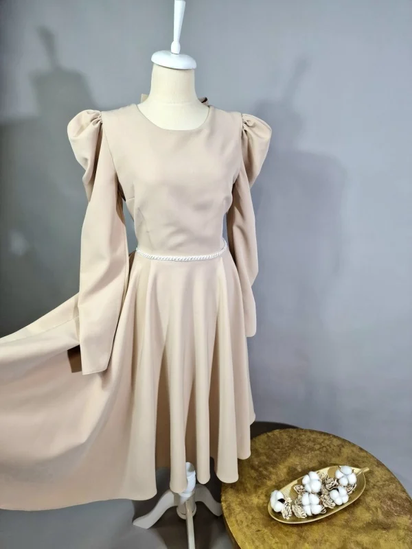 Rochie elegantă cu mâneci bufante Zizi – Rochie midi sofisticată 2 Rochie elegantă cu mâneci bufante Zizi – Rochie midi sofisticată 2
