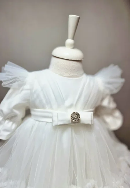 Rochiță Botez Amedeea pentru Fetițe – Elegantă și Delicată din Tulle Fin 2