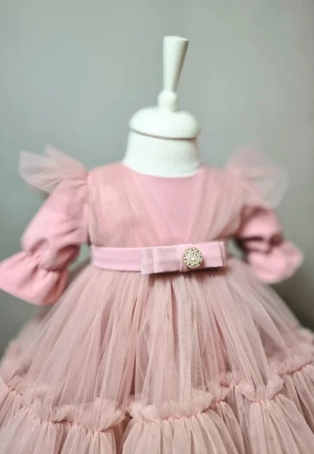 Rochiță Botez Amedeea pentru Fetițe – Elegantă și Delicată din Tulle Fin