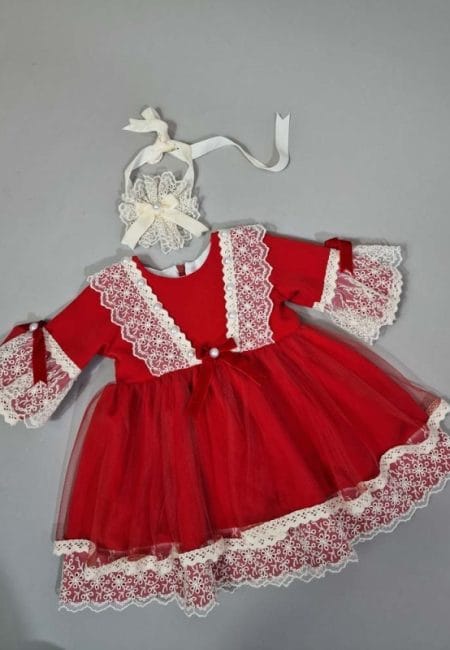 Rochiță de botez Anne – Eleganță rafinată și confort premium pentru fetițe 2