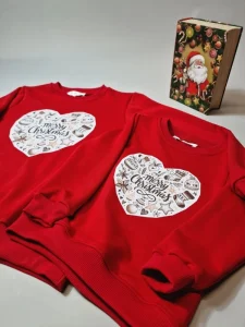 Set bluze familie de Crăciun Ayda – Asortare Festivă din Bumbac 3