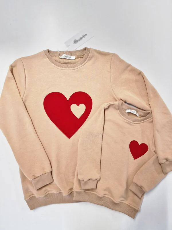Set bluze family Heart mamă copil din bumbac premium 3 Set bluze family Heart mamă copil din bumbac premium 3