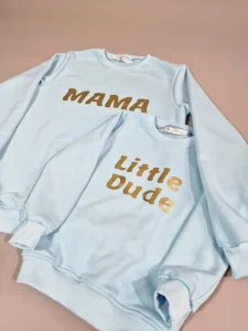 Set bluze mamă fiu din bumbac Little Dude – Confort & Stil Premium 2
