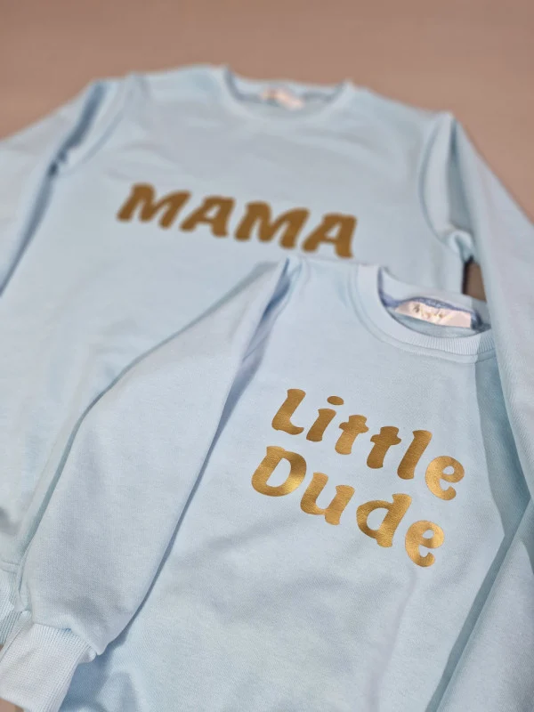 Set bluze mamă fiu din bumbac Little Dude – Confort & Stil Premium 3