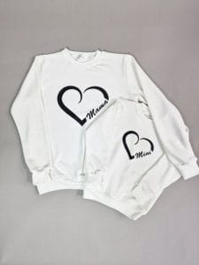 Set bluze mamă fiu  fiică Love – Bluze asortate din bumbac premium