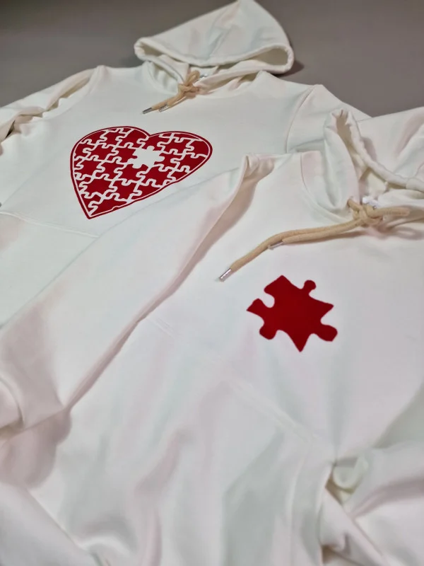 Set hanorace mama fiu fiică Puzzle – Confort și Stil pentru Familie 2