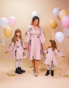 Set rochii mamă fiică Amelia bumbac premium 2