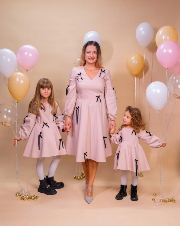 Set rochii mamă fiică Amelia bumbac premium Set rochii mamă fiică Amelia bumbac premium