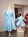 Set rochii mamă fiică Cristaline din tafta fină – eleganță regală, design premium