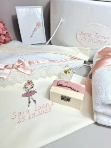 Trusou Botez 7 Piese cu Cufăr Catifea Eva 2