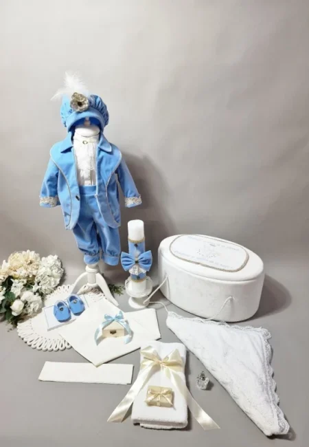 Trusou botez complet Micul Prinț din catifea 14 piese 2