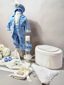 Trusou botez complet Micul Prinț din catifea 14 piese