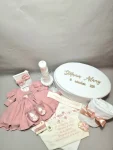 Trusou de botez roz personalizat Aniela