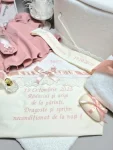 Trusou de botez roz personalizat Aniela