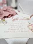 Trusou de botez roz personalizat Aniela
