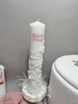Trusou de botez roz personalizat Aniela