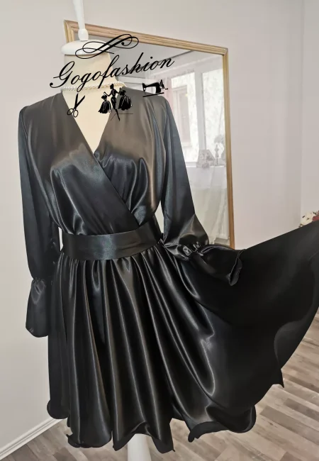 Rochie cocktail din satin Ela