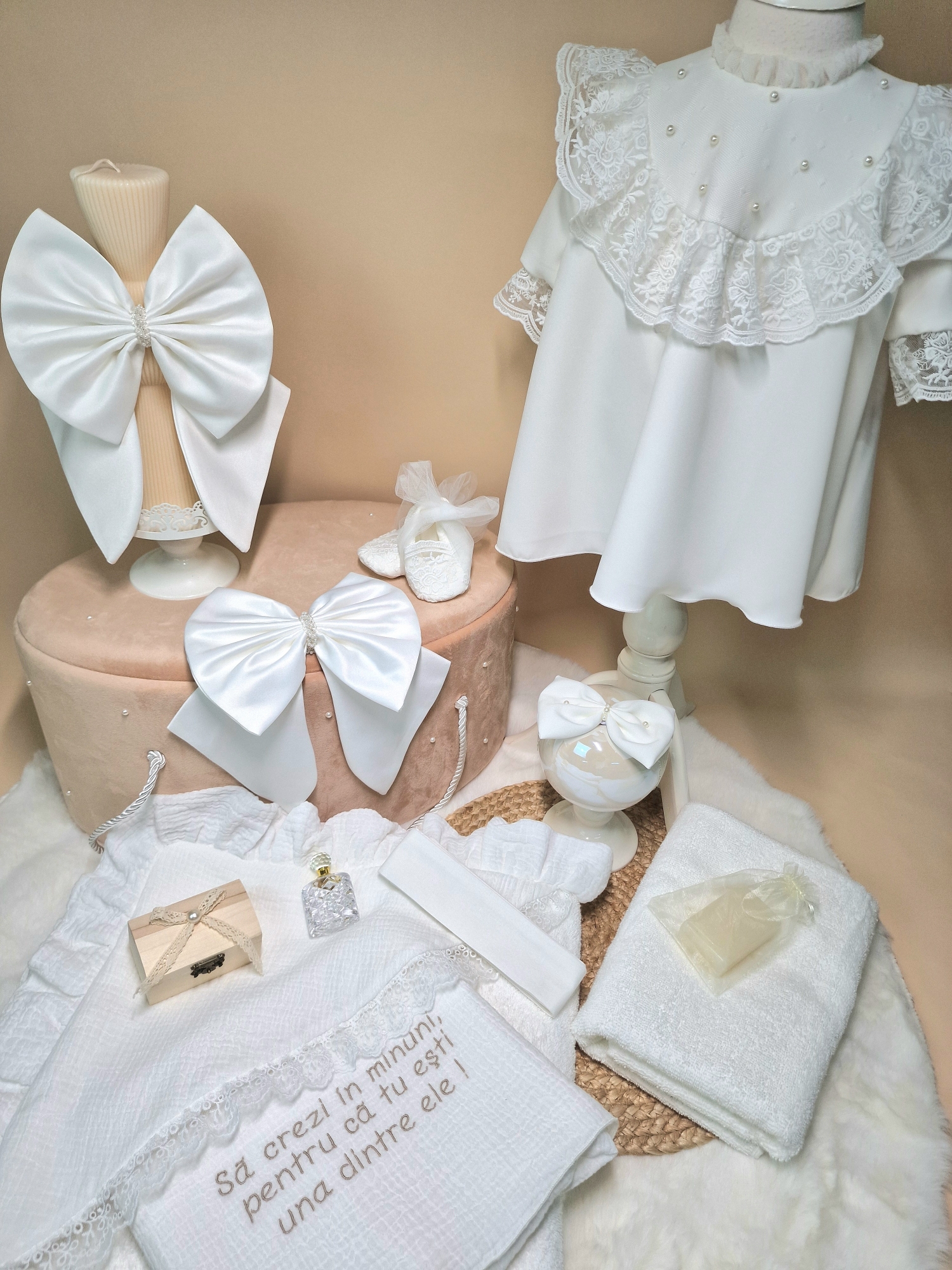 Trusou botez Miruna – Set complet pentru un botez elegant